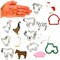 CookieCutter.Com Brand Miniature Farm Animals Cookie Cutter 9 Pc Set. USA Tin Plate Steel